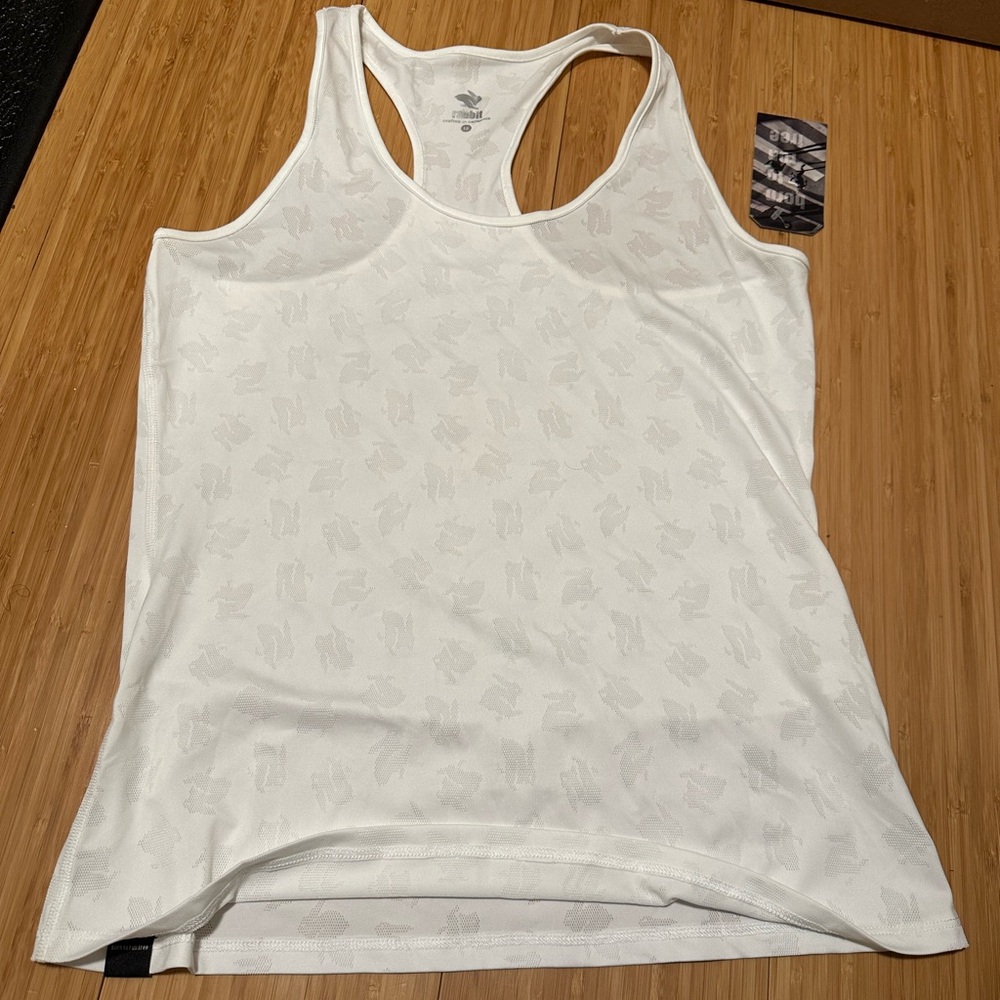 NWT Rabbit running brand white tank